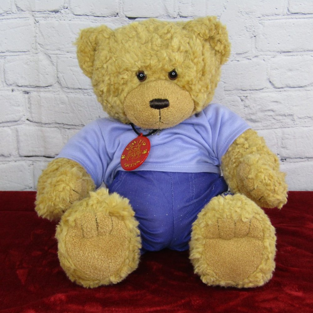 Build A Bear Centennial Series Purple Sequins Top Corduroy Purple Shorts 16"